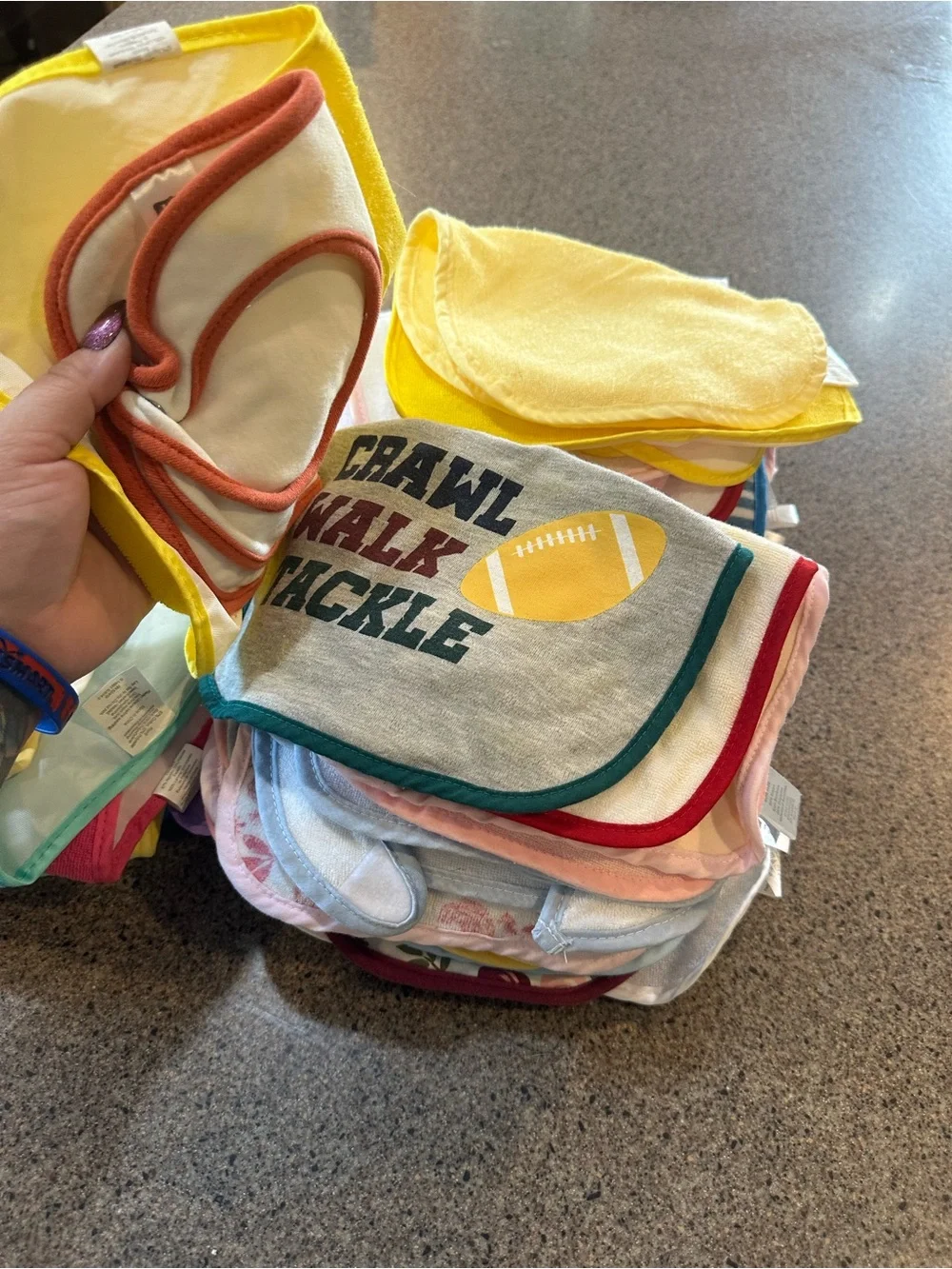 Assorted Baby Bibs Stack - Multi-Color Kids Accessories